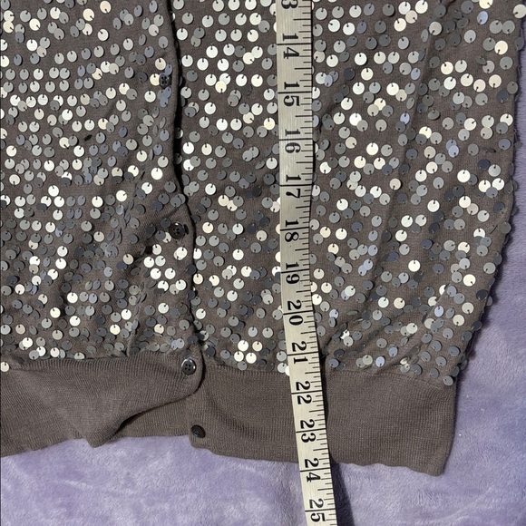 J. Crew Taupe Sequin Cardigan - Picture 5 of 7